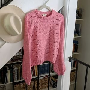 Miss Selfridge Pink Bobble Knit Sweater